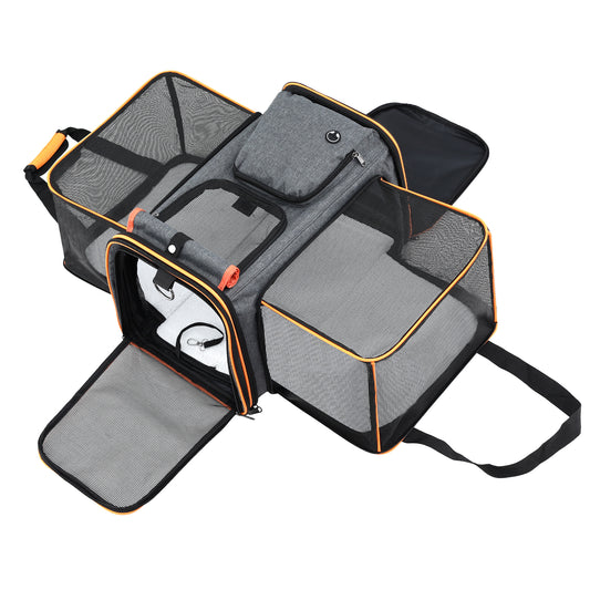 Dog Cat Travel Cage Portable Car Kennel