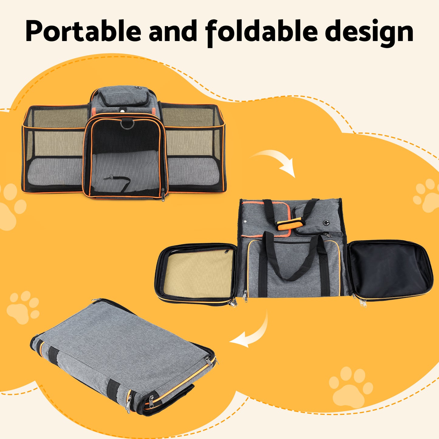 Dog Cat Travel Cage Portable Car Kennel