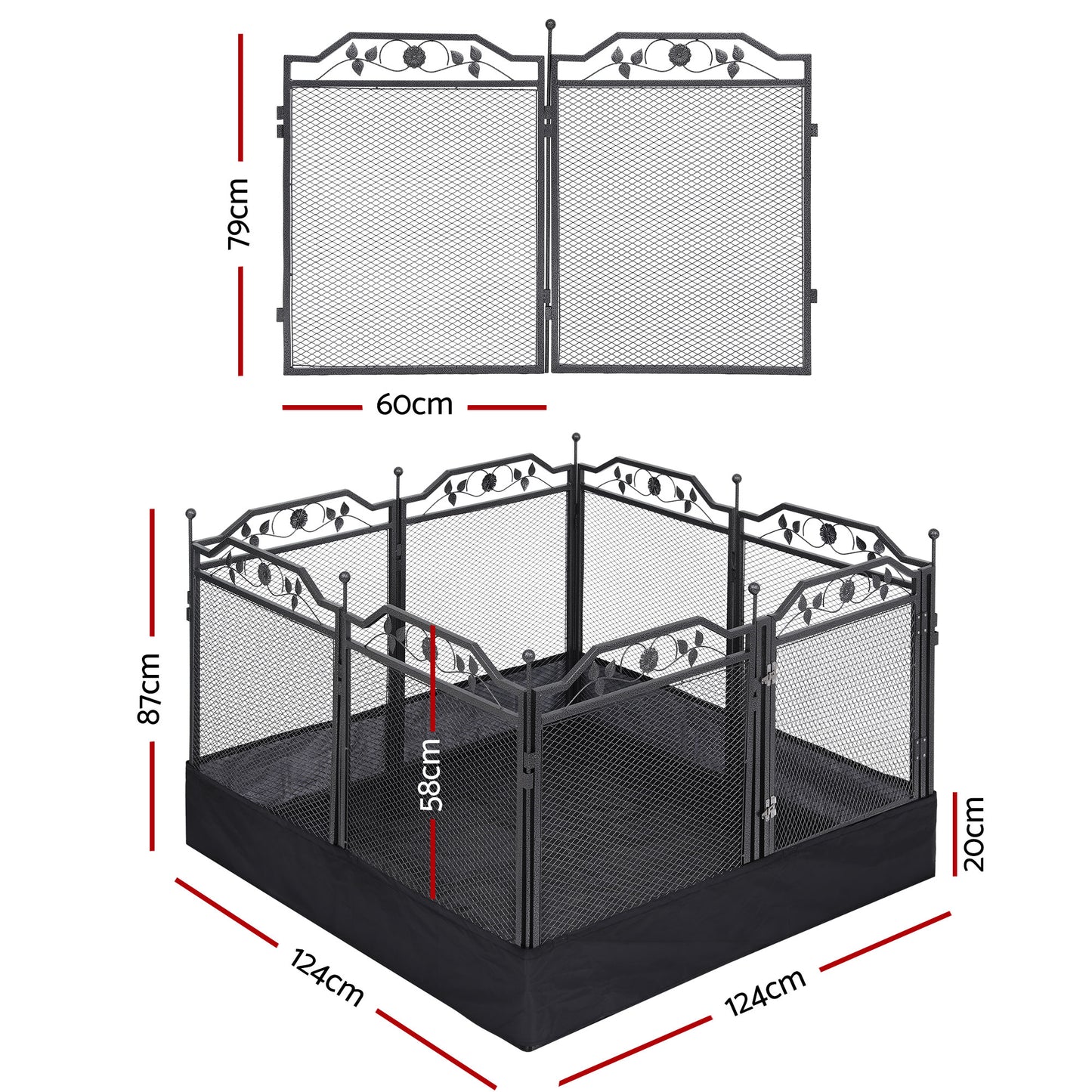 Heavy-Duty Fancy Pet Enclosure for outdoors & indoors - black