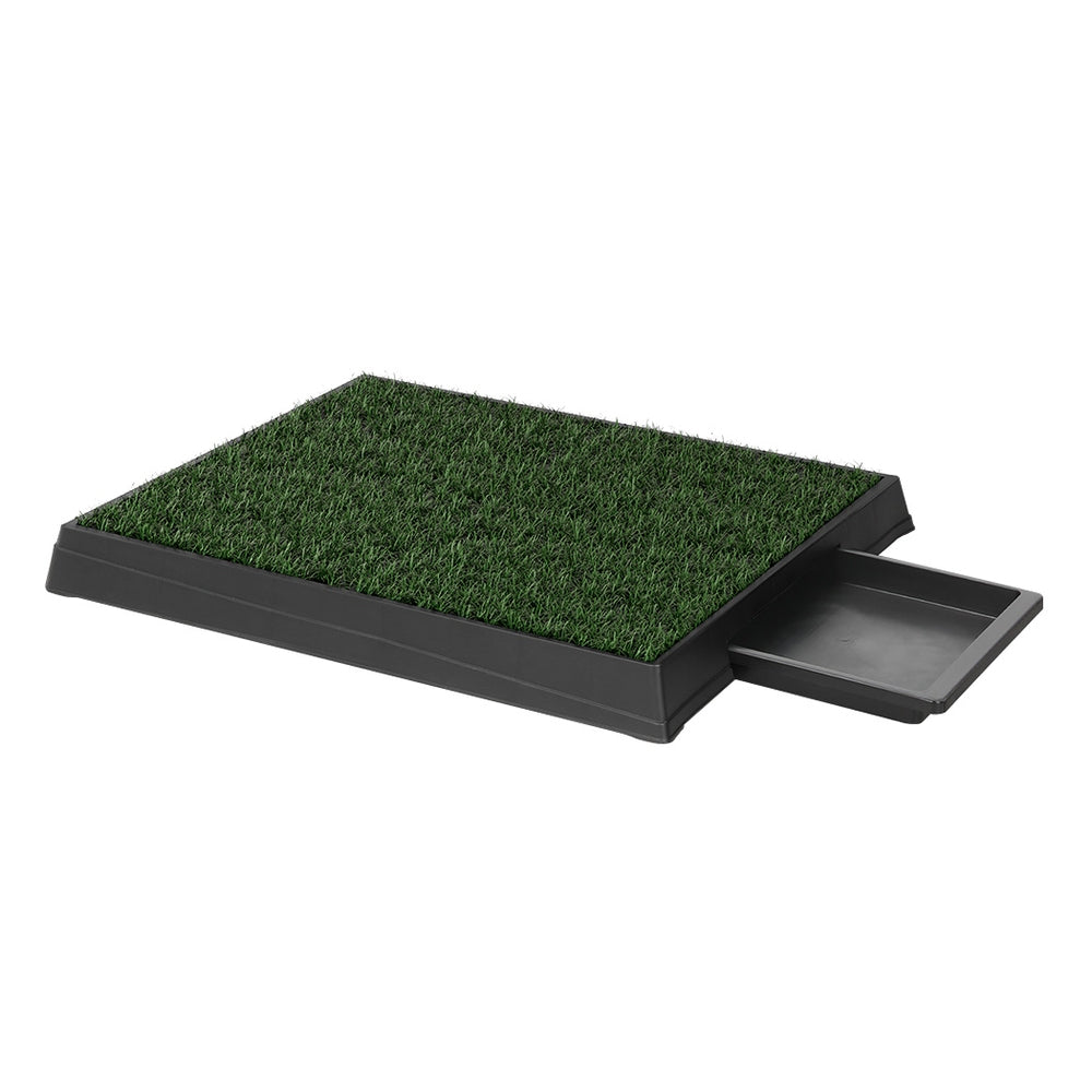 Portable Pet Training Toilet with Tray & 2 Grass Mats