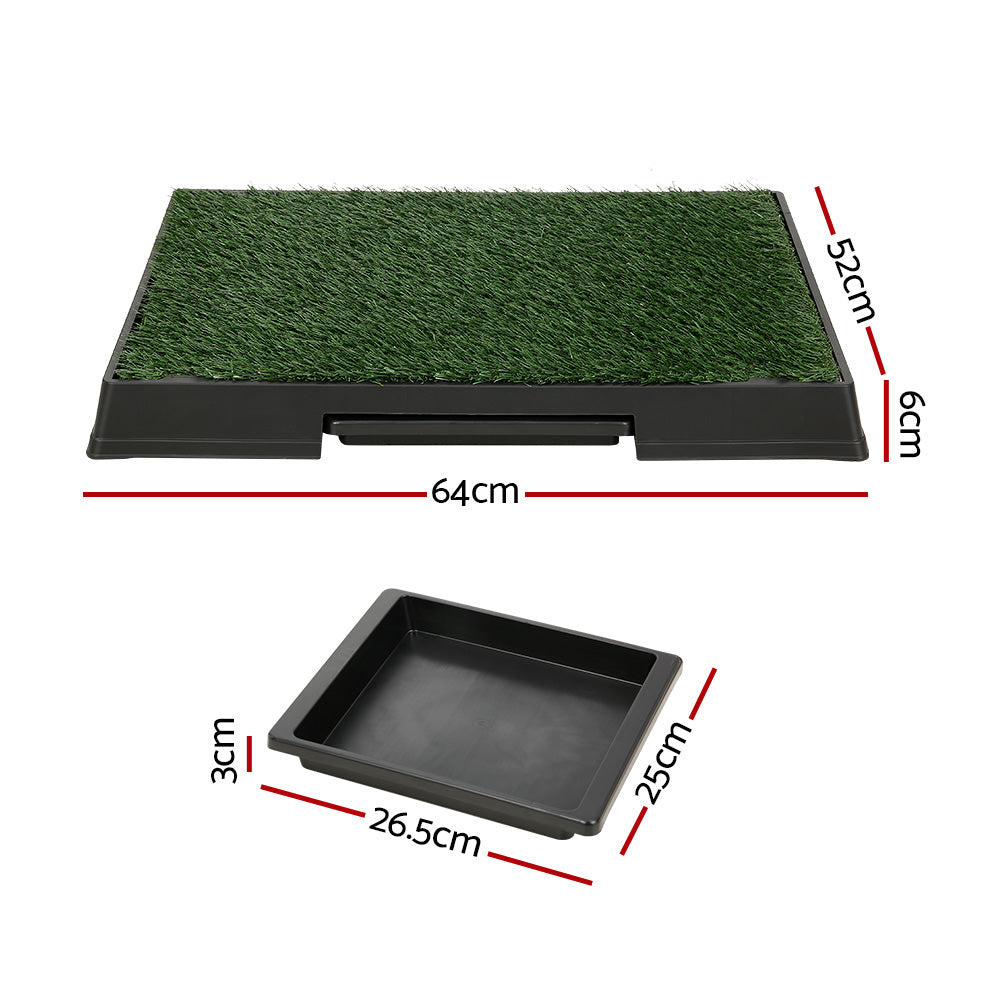 Portable Pet Training Toilet with Tray & 2 Grass Mats