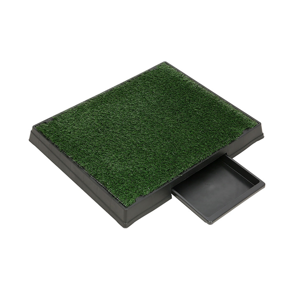 Portable Pet Training Toilet with Tray & 2 Grass Mats