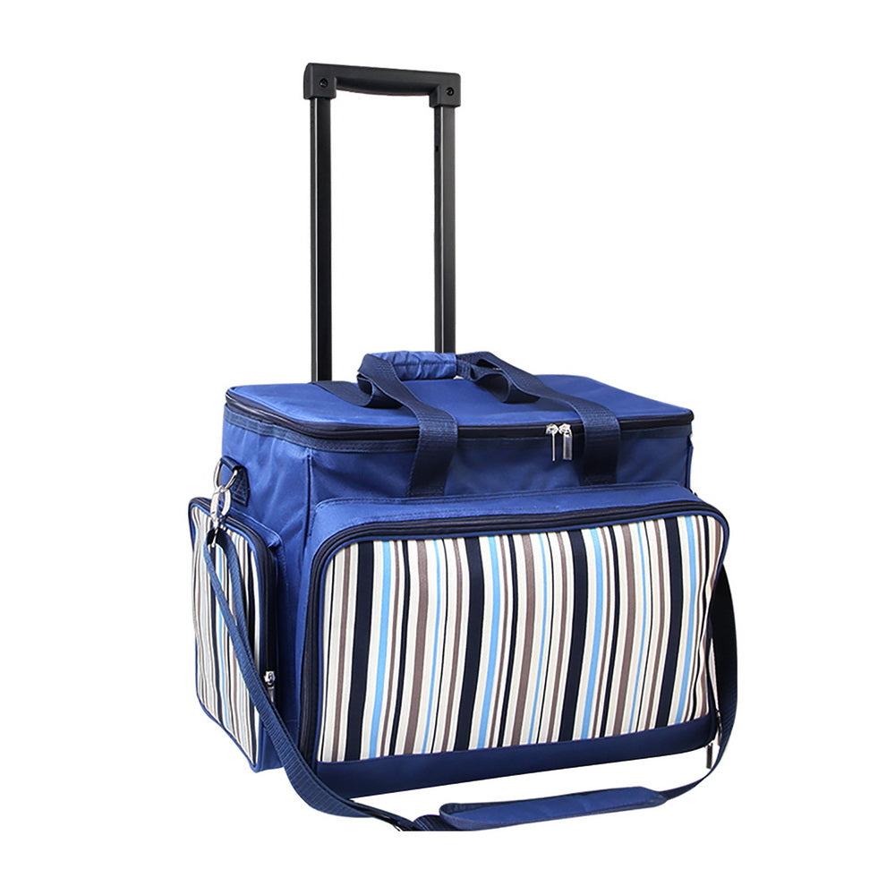 2in1 Work / Cooler picnic set Trolley / Wheels & handle - blue