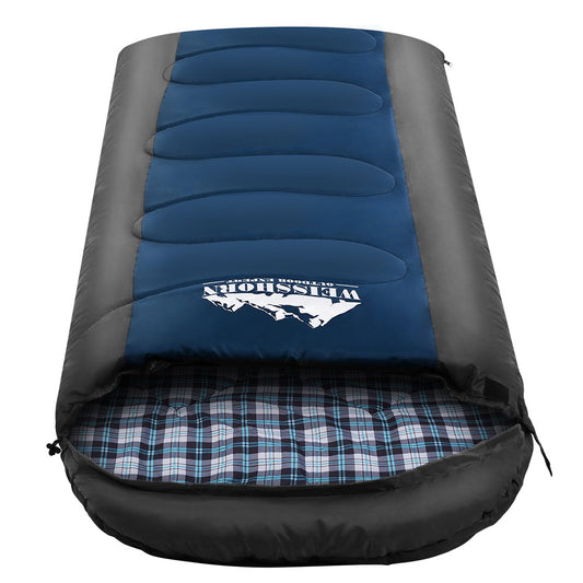 Sleeping Bag Single Thermal Camping - Blue