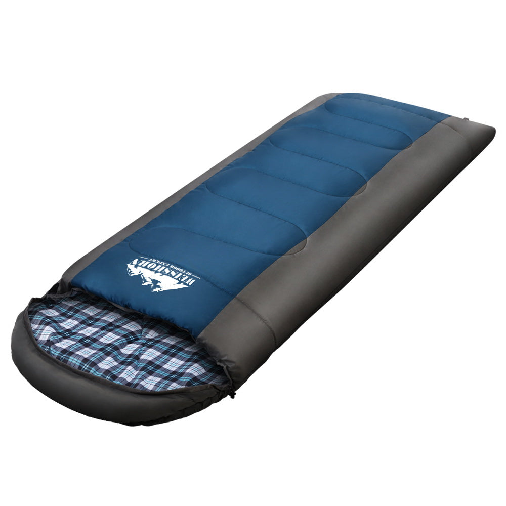 Sleeping Bag Single Thermal Camping - Blue