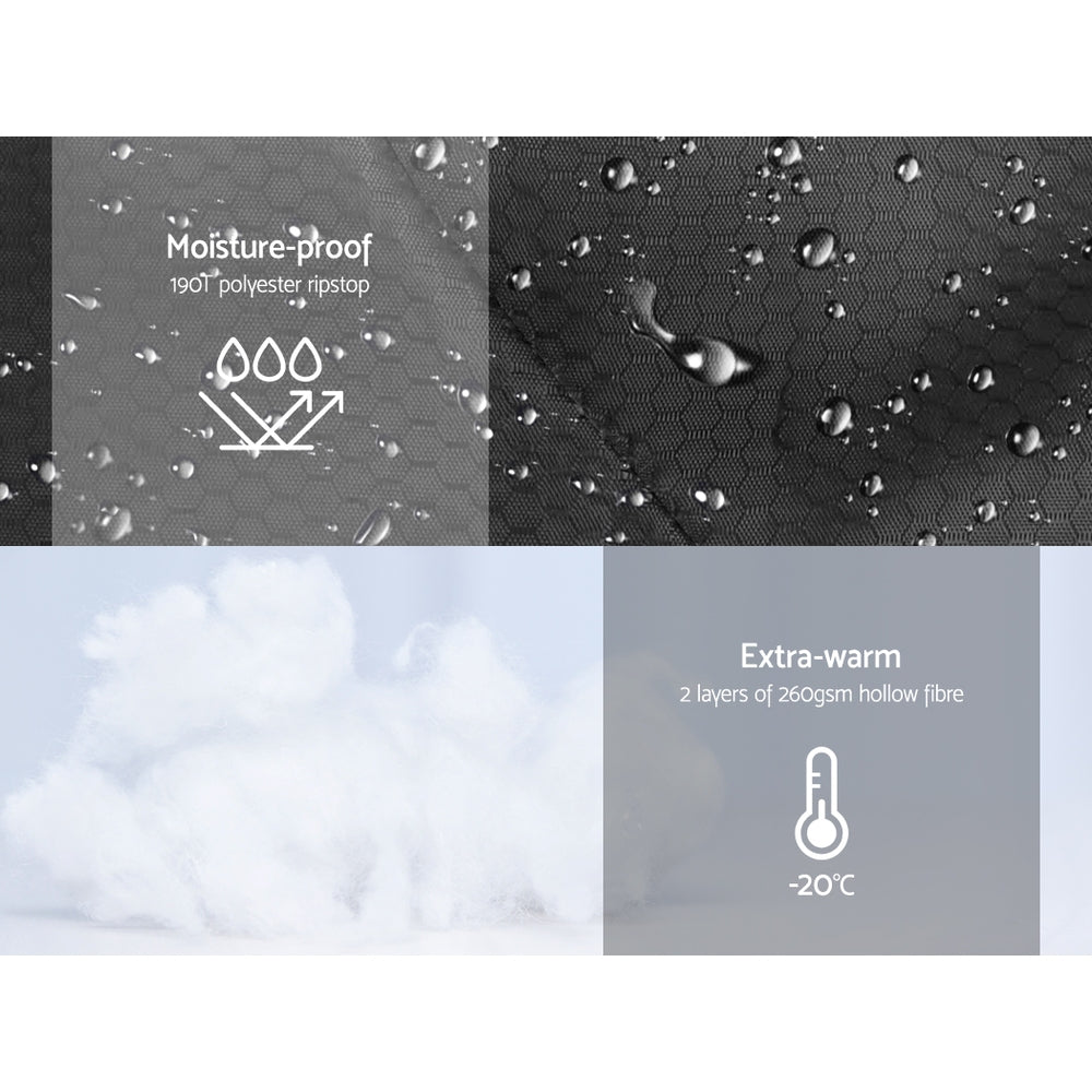 Sleeping Bag Single Thermal Camping - Blue