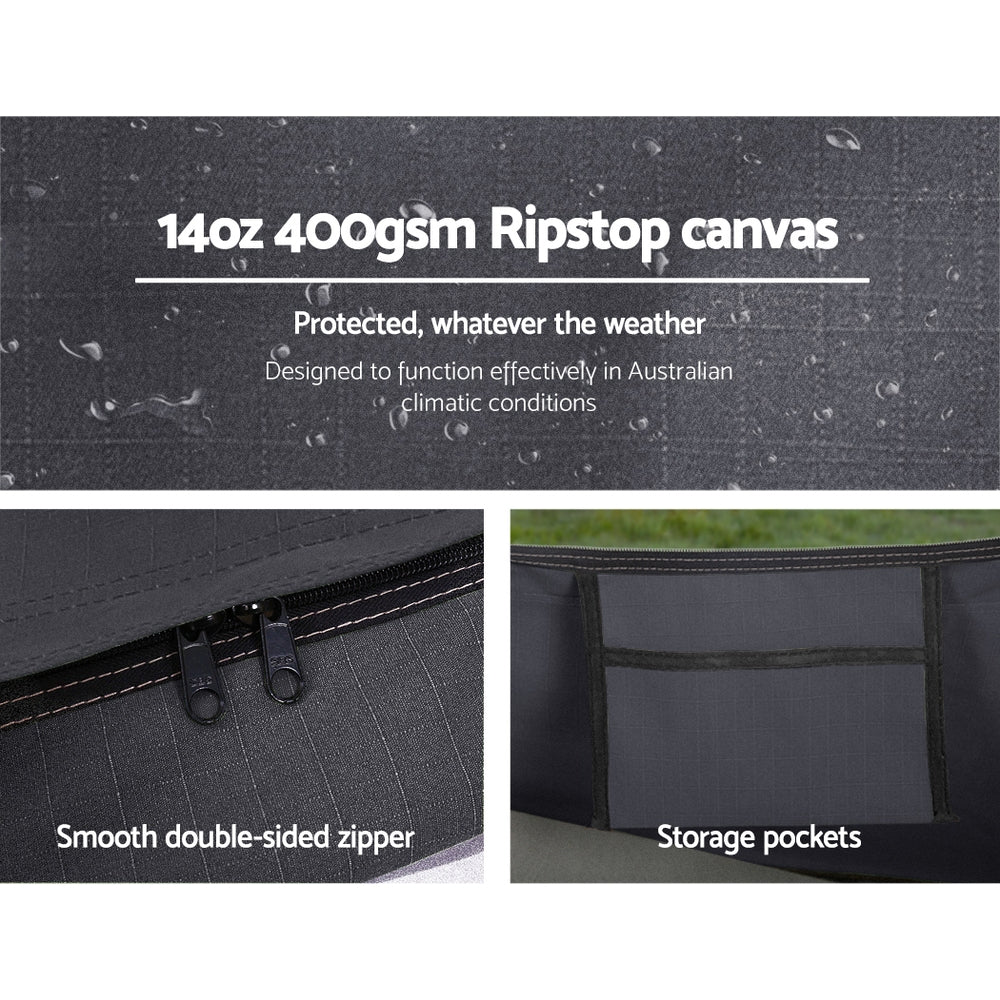 Deluxe Camping Swags Tent DBL - Dark Grey