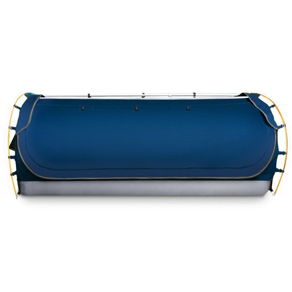 Double Camping Swag - Canvas Free Standing Dome Tent - Dark Blue