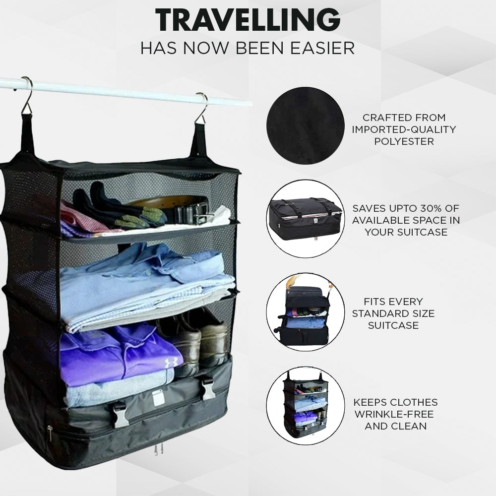 Camp Organiser with 3 shelves and Hook