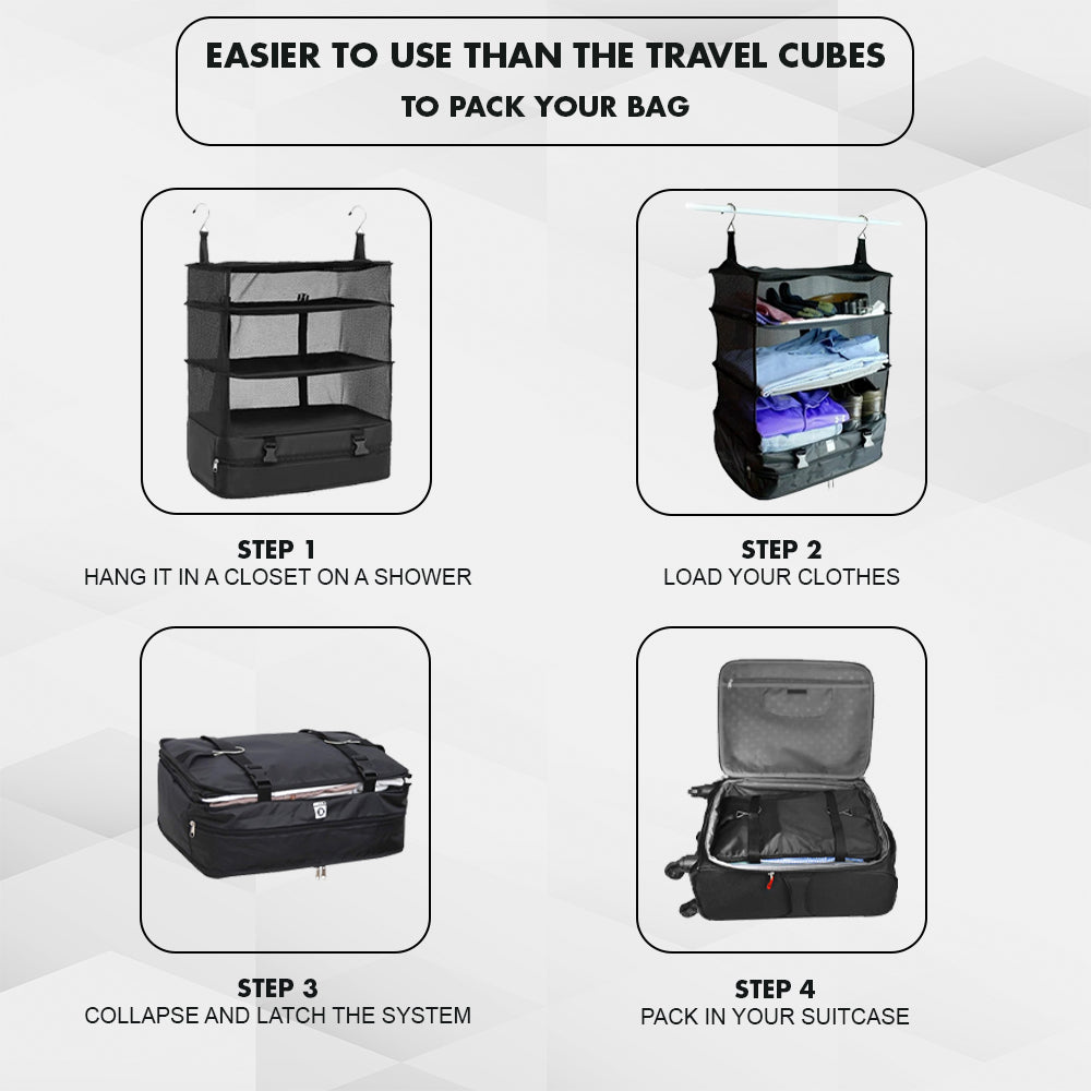 Camp Organiser with 3 shelves and Hook