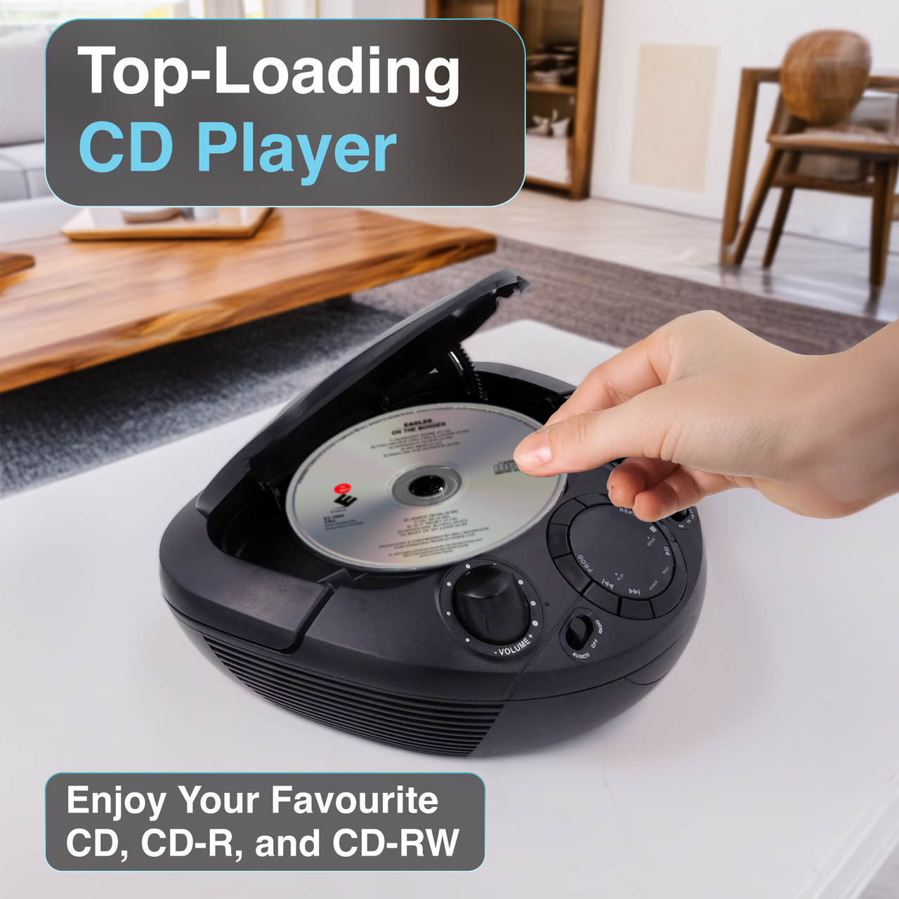 Portable Laser CD Boombox AM/FM Radio