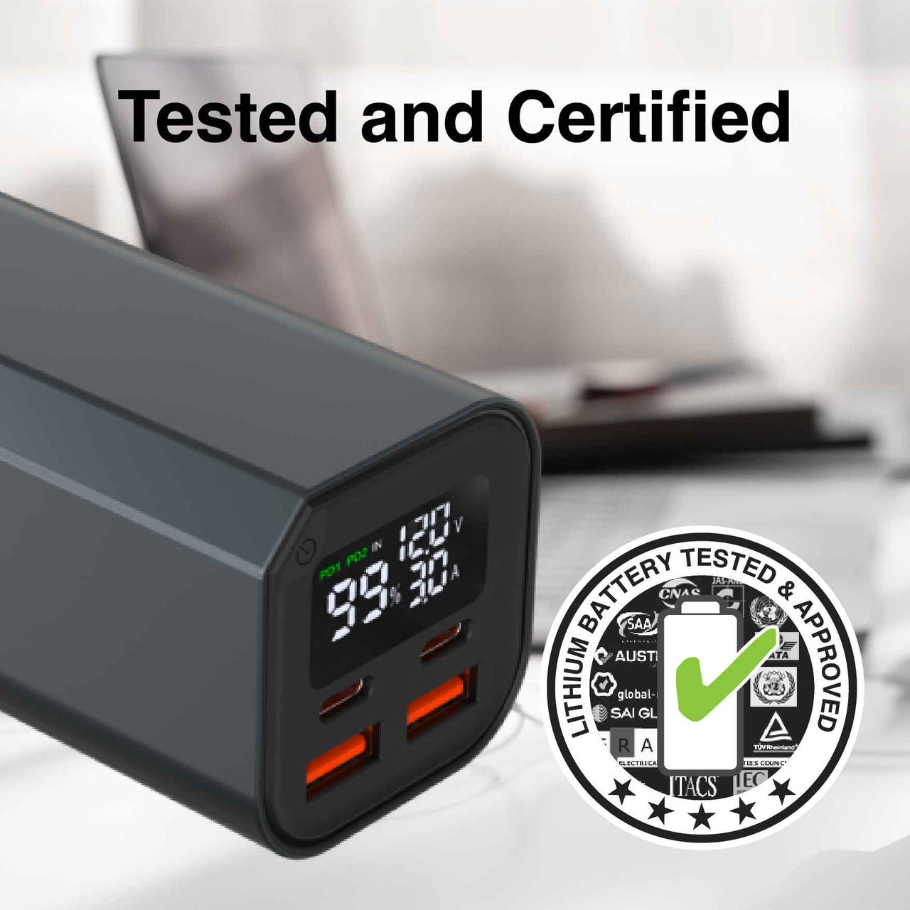 High Performance Power Bank 20000mAh for laptops, phones