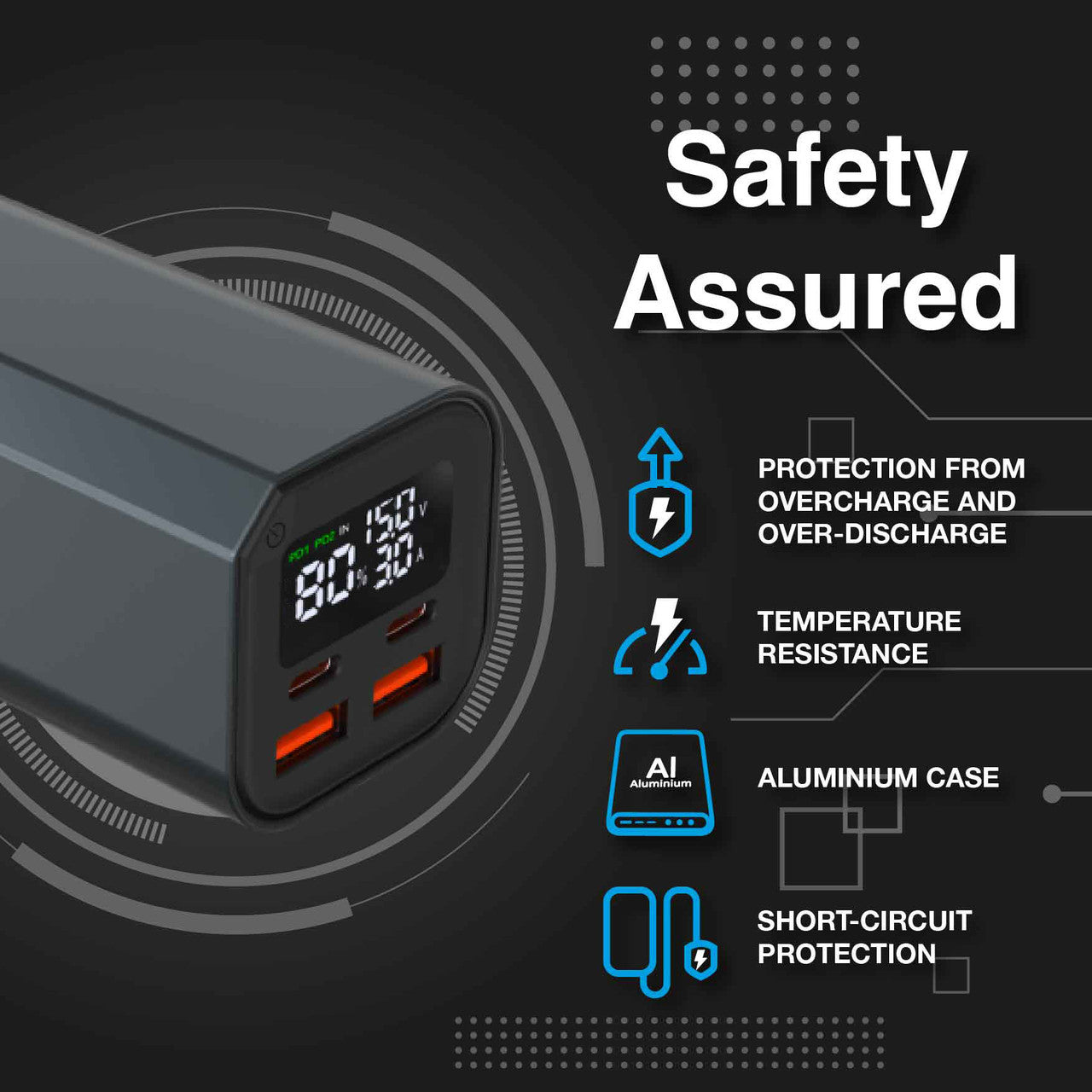 High Performance Power Bank 20000mAh for laptops, phones