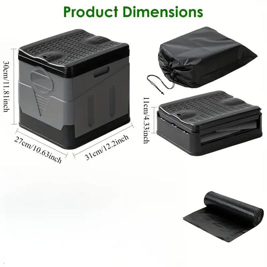 Portable Camping Toilet with Integrated Waste Bin
