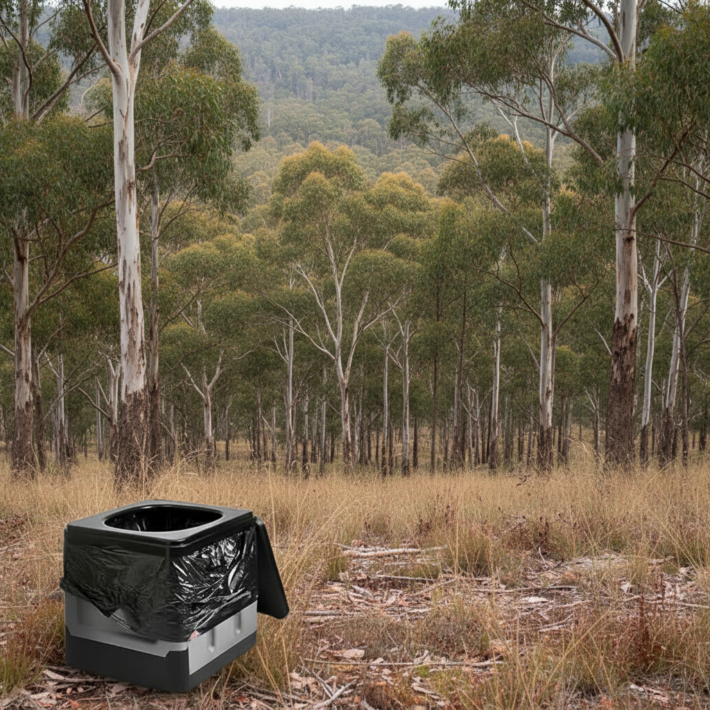 Portable Camping Toilet with Integrated Waste Bin