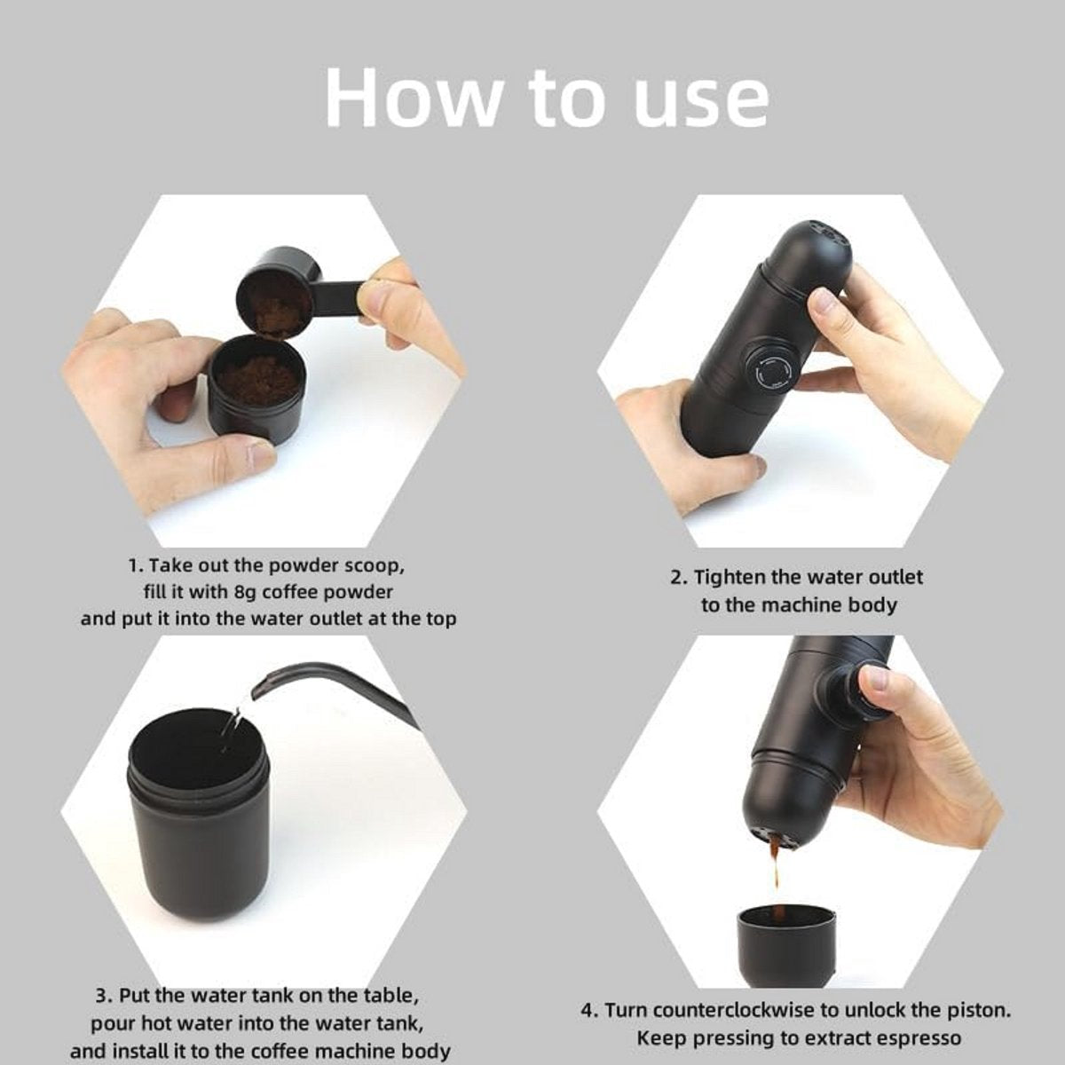Portable manual coffee maker - Travelling & Camping