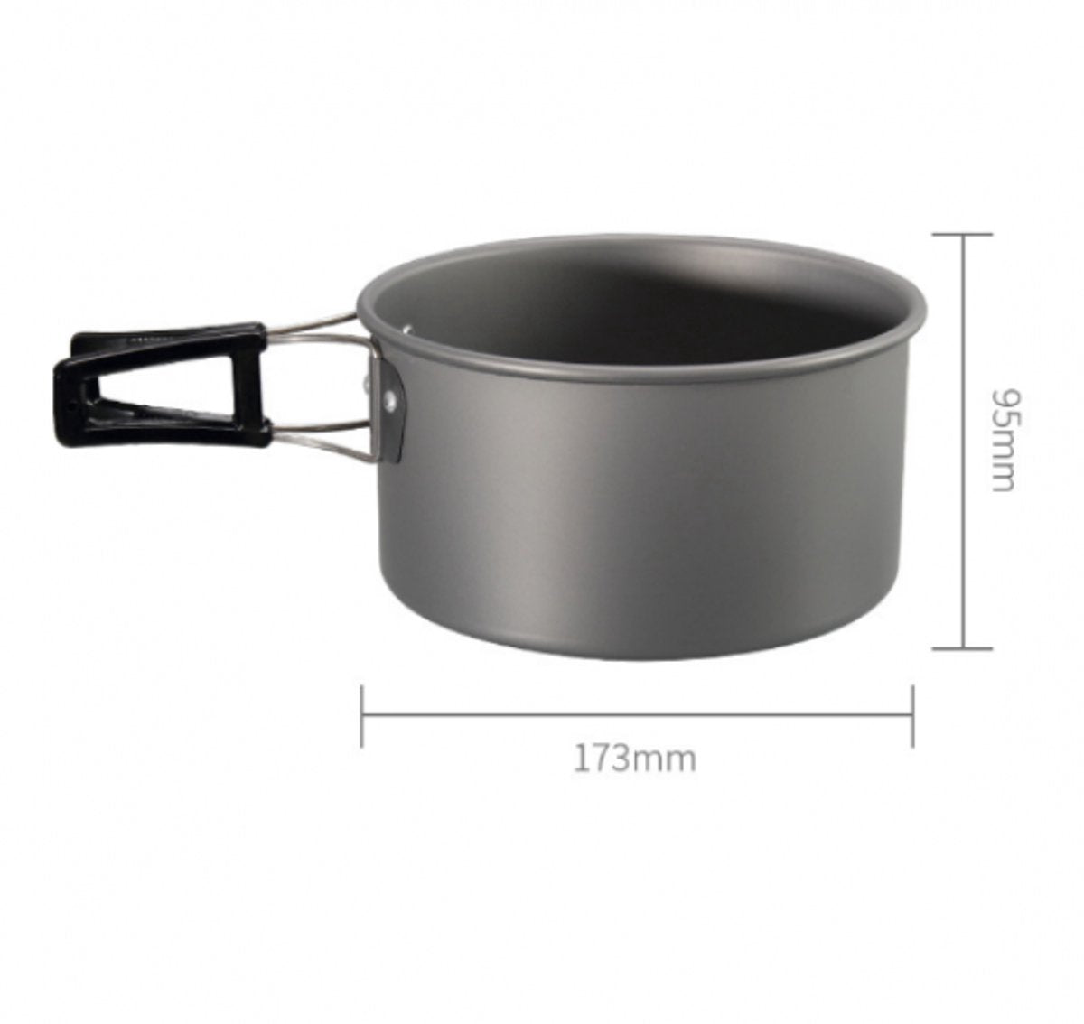 Camp Cooking 3pc Anodized Aluminium Pot set