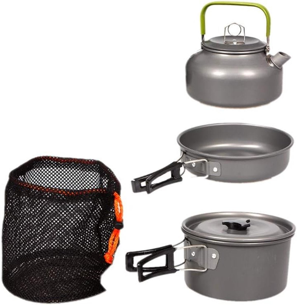 Camp Cooking 3pc Anodized Aluminium Pot set