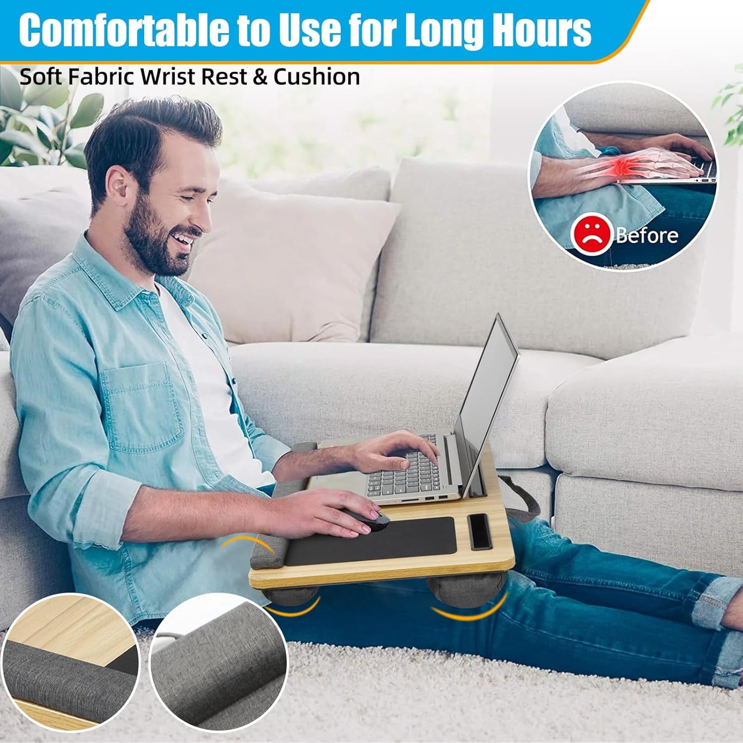 Portable Large User Friendly Lap Desk - Free shipping