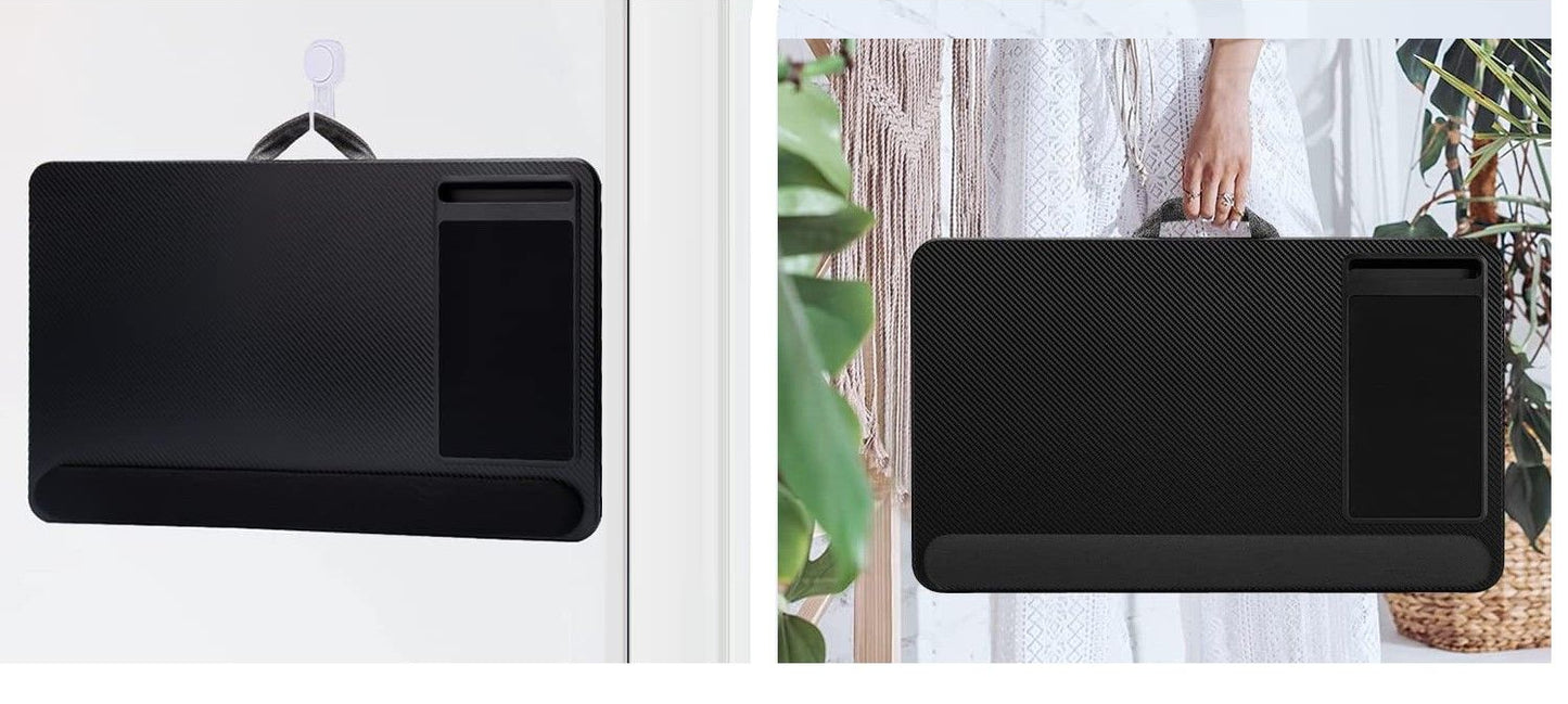 Portable Laptop Desk Mouse Pad & Phone Holder - Black - Free shipping