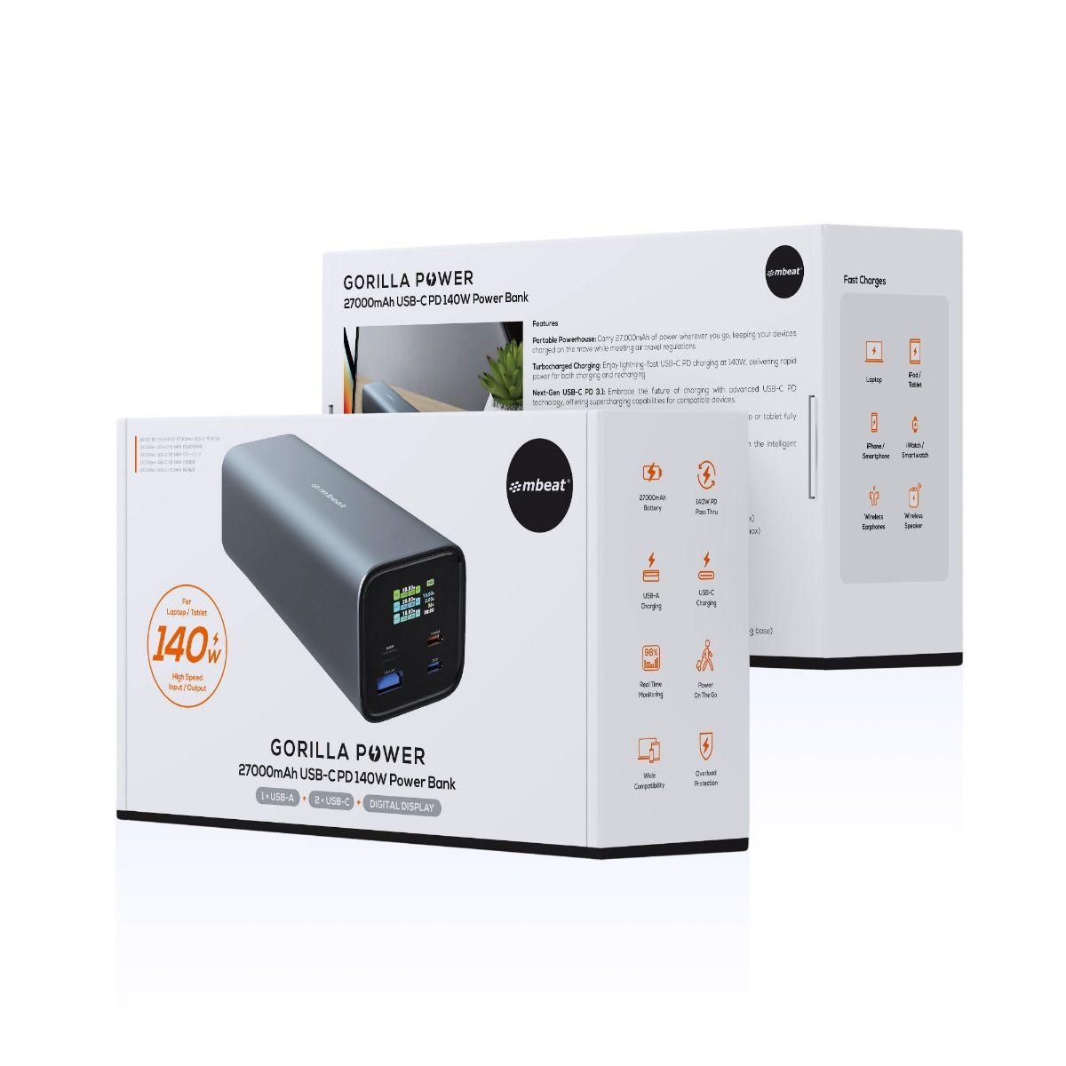 Portable Power Bank 27000mAh for Laptop/Tablet/Smartphone