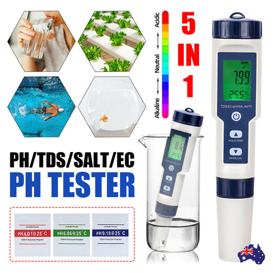 5in1 Digital Water Quality Test pH - Free shipping