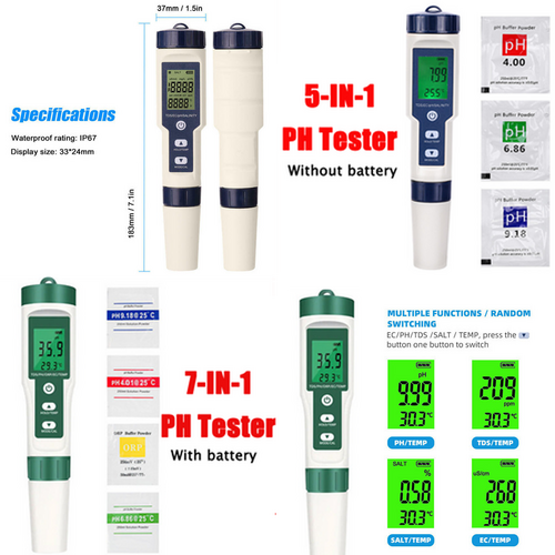 Water Quality Monitor Pen SET - 7in1 & 5in1 - Free shipping