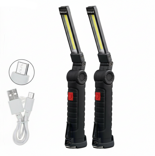 Portable Rechargeable COB LED Work Lights x2