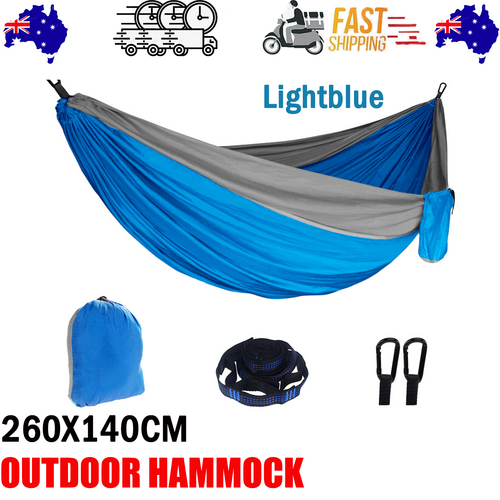 Outdoor Camping Hammock - Light Blue