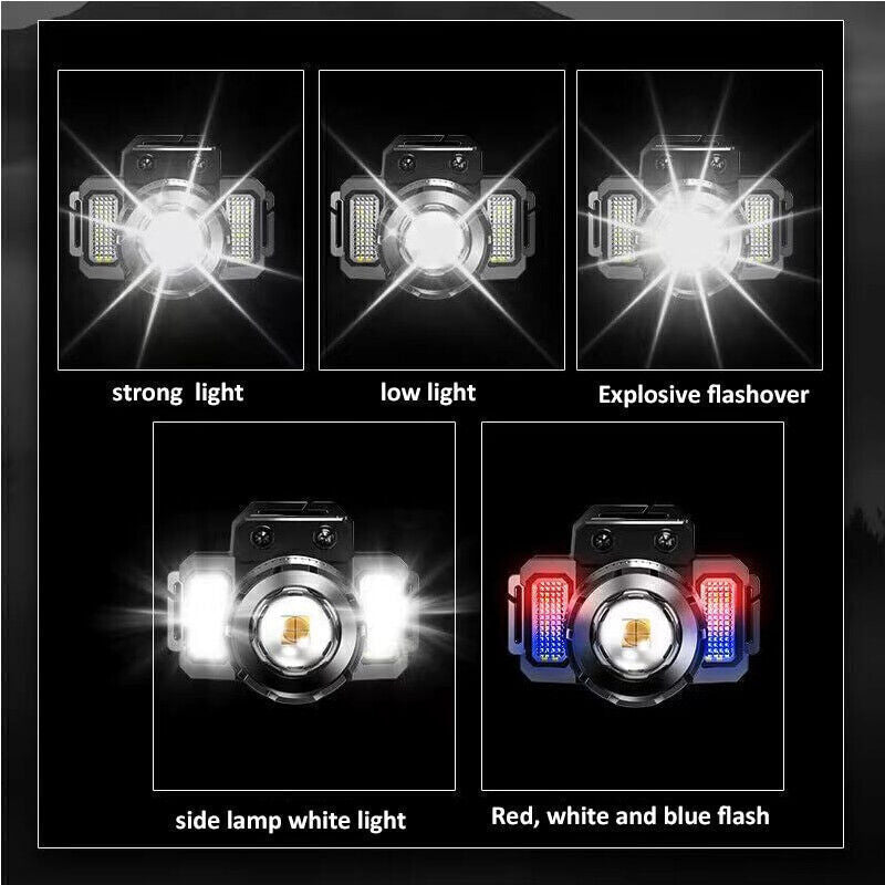 LED Headlamp Rechargeable Headlight Flashlight