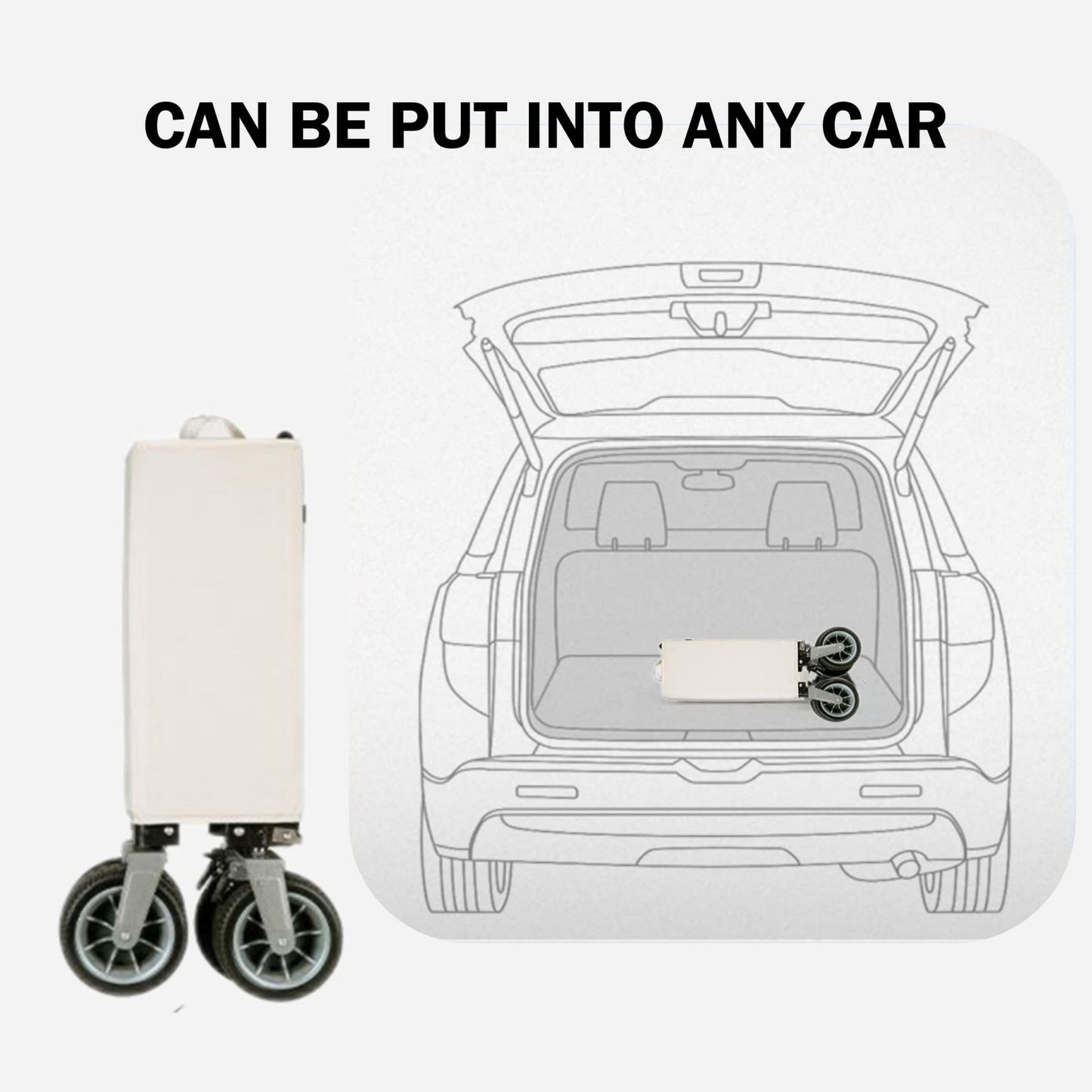 Heavy Duty Collapsible Wagon load 150kg - Black