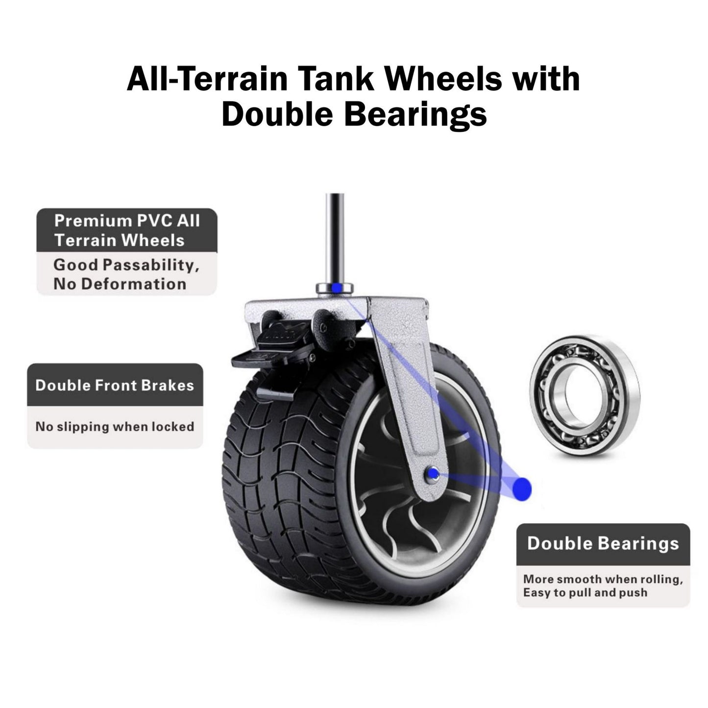 Heavy Duty Collapsible Wagon load 150kg - Black