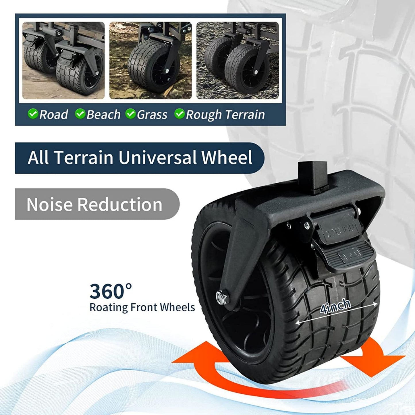 Heavy Duty Collapsible Wagon load 150kg - Black