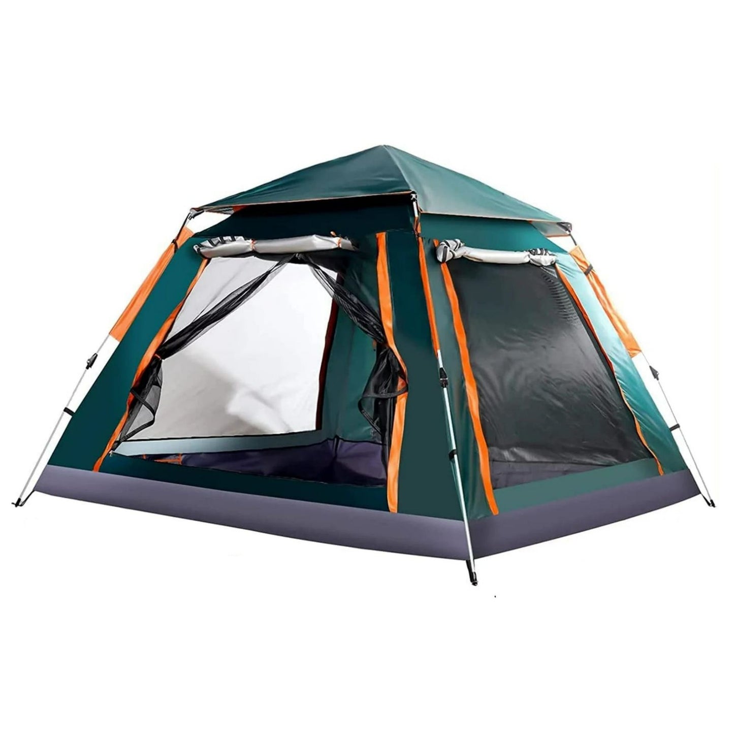 Instant Up Camping Tent 2-4 Person - GREEN-ORANGE