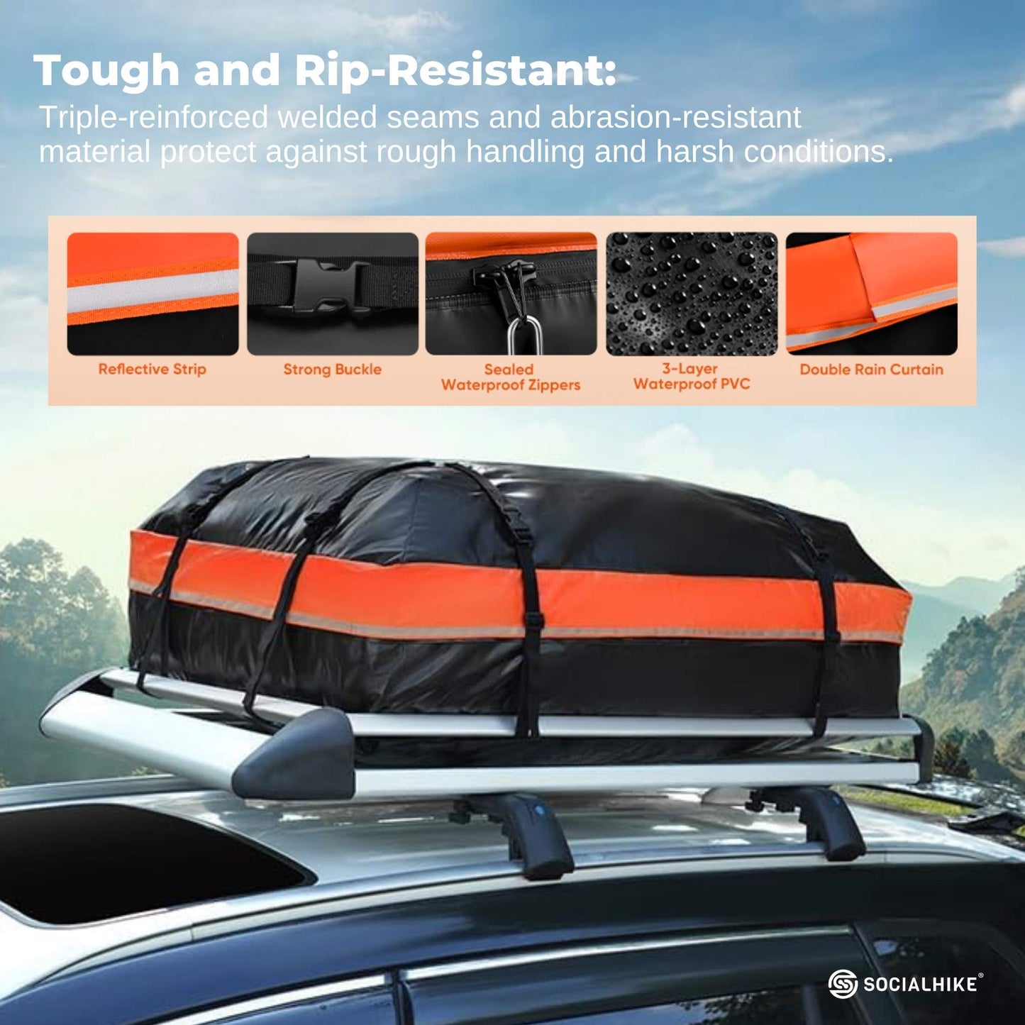 Car Rooftop Camp Storage Carrier - Waterproof - 428L