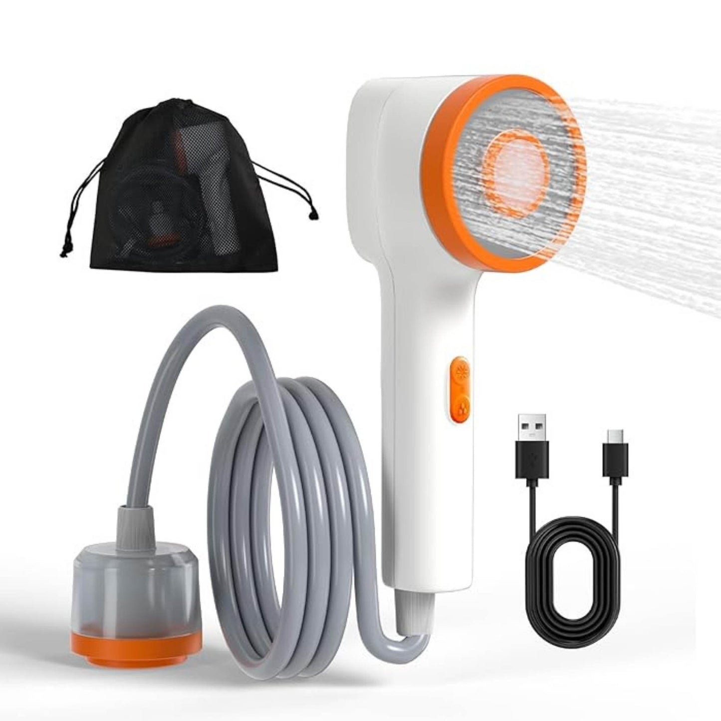 Portable Camping Shower Head - Rechargeable & LED light