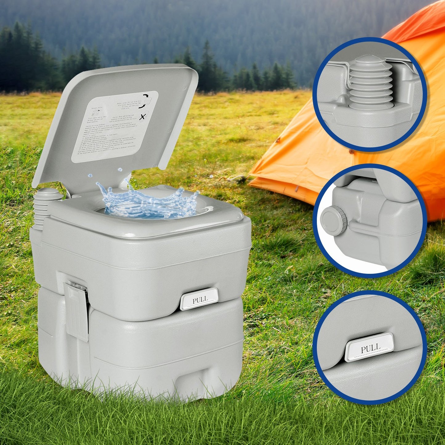 Camping Portable Toilet 20L