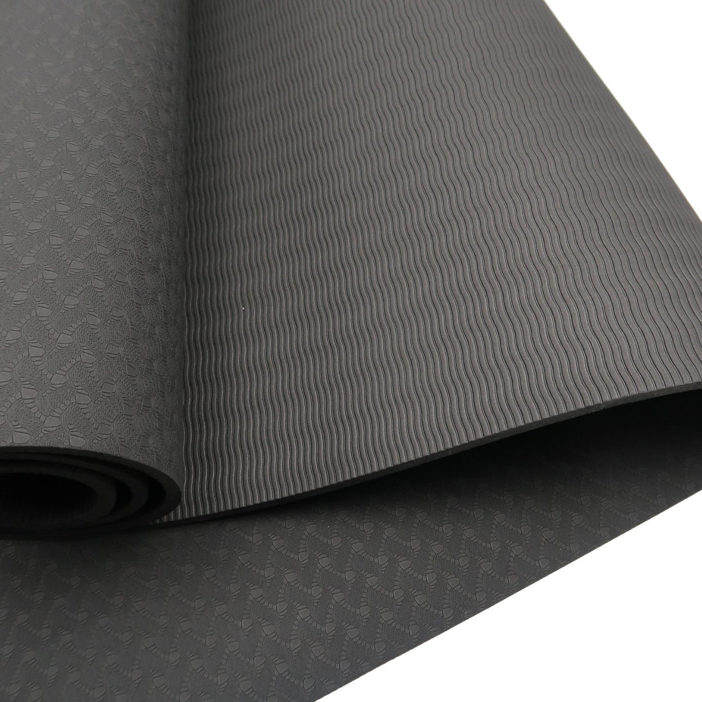 Eco-friendly Dual Layer 6mm Yoga Mat - Black