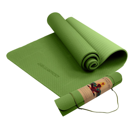 Eco-friendly Dual Layer 6mm Yoga Mat - Olive