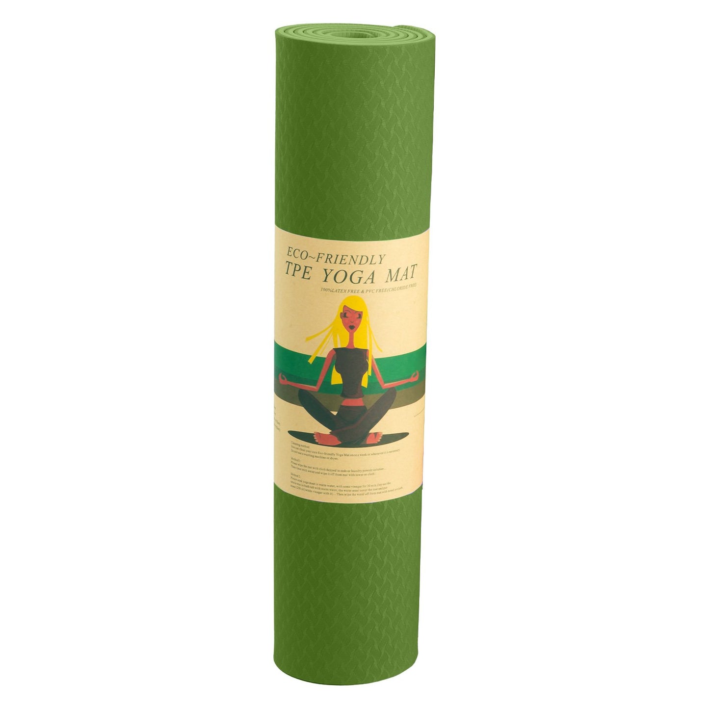 Eco-friendly Dual Layer 6mm Yoga Mat - Olive