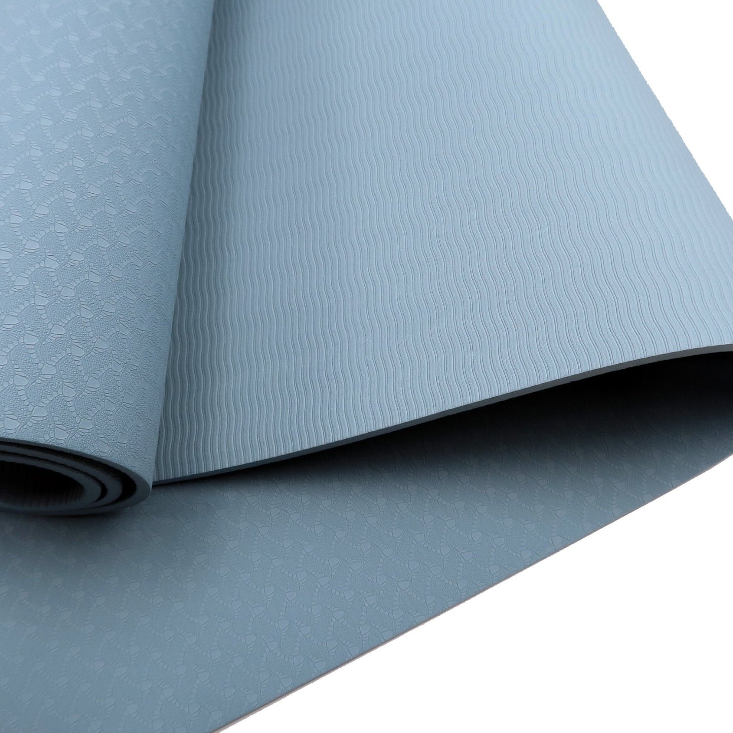 Eco-friendly Dual Layer 6mm Yoga Mat - Sky Blue