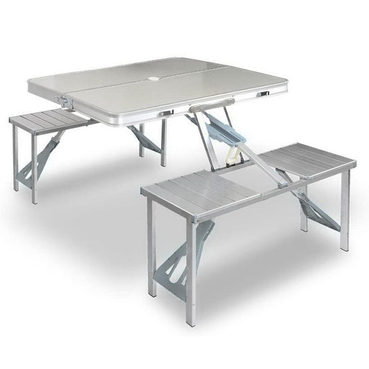 Folding Camping Table with Stools Set