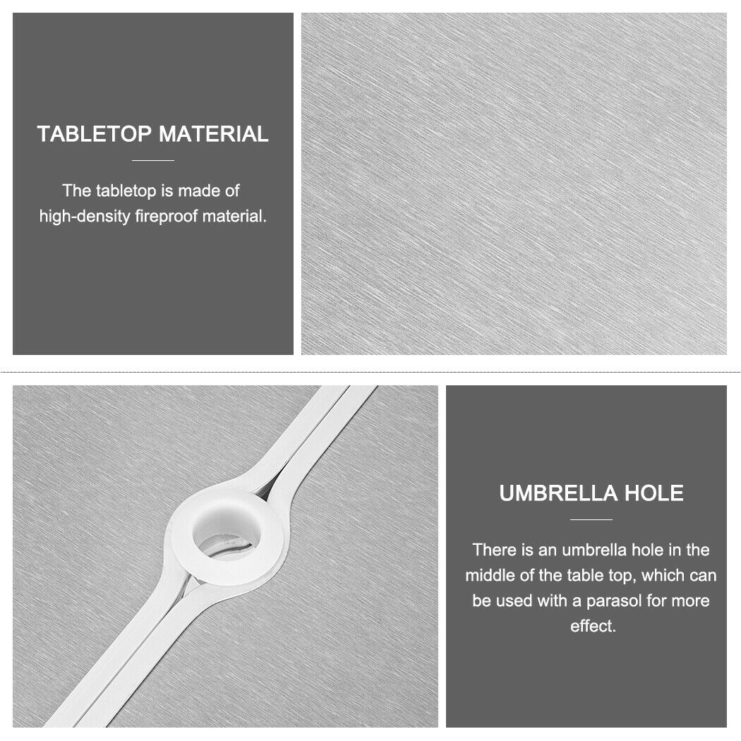 Folding Camping Table with Stools Set