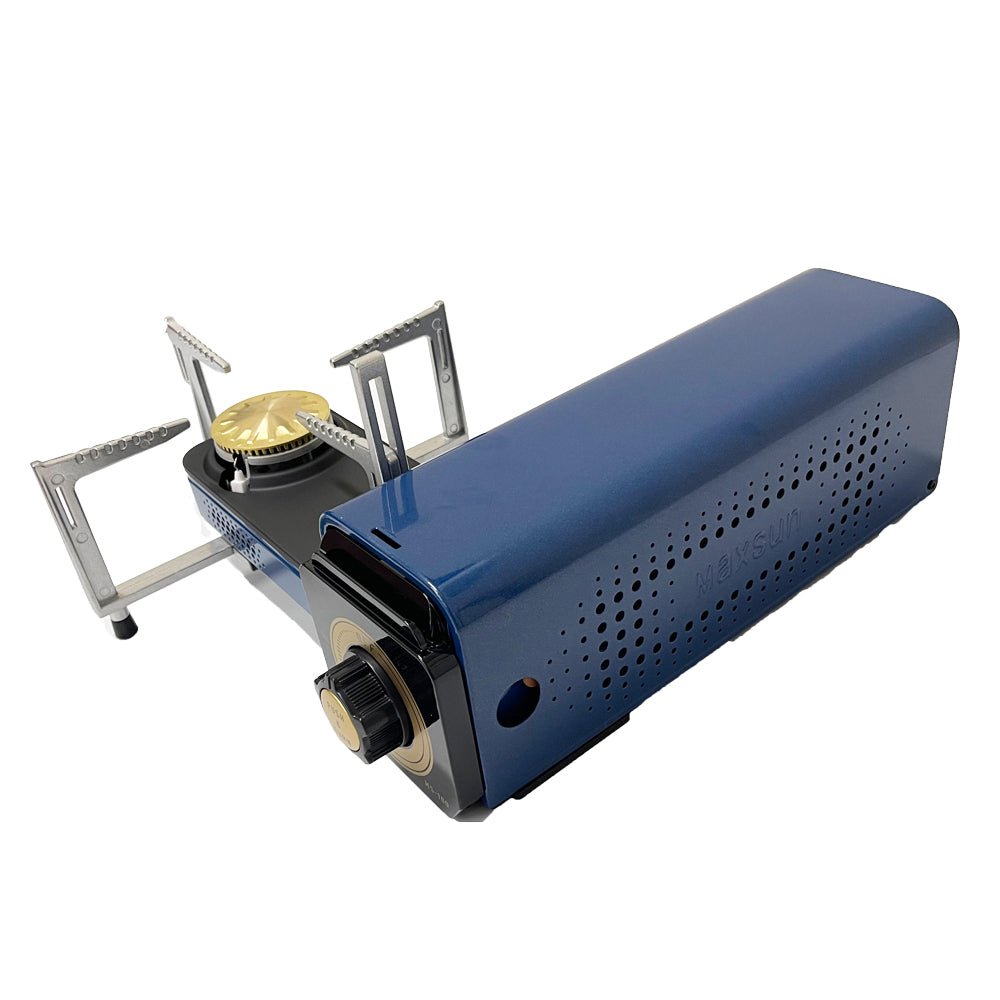 Outdoor Camping Gas Stove w Foldable Windshield