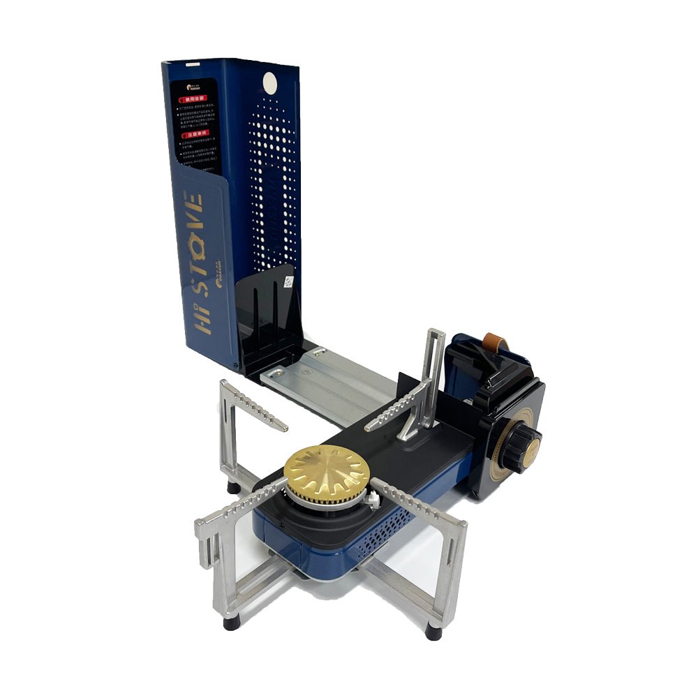 Outdoor Camping Gas Stove w Foldable Windshield