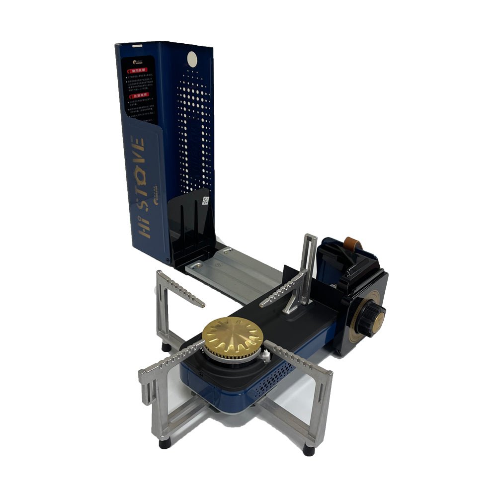 Outdoor Camping Gas Stove w Foldable Windshield