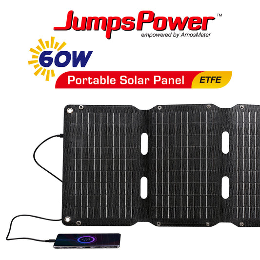 JumpsPower 60W Solar Panel Portable Charger Foldable