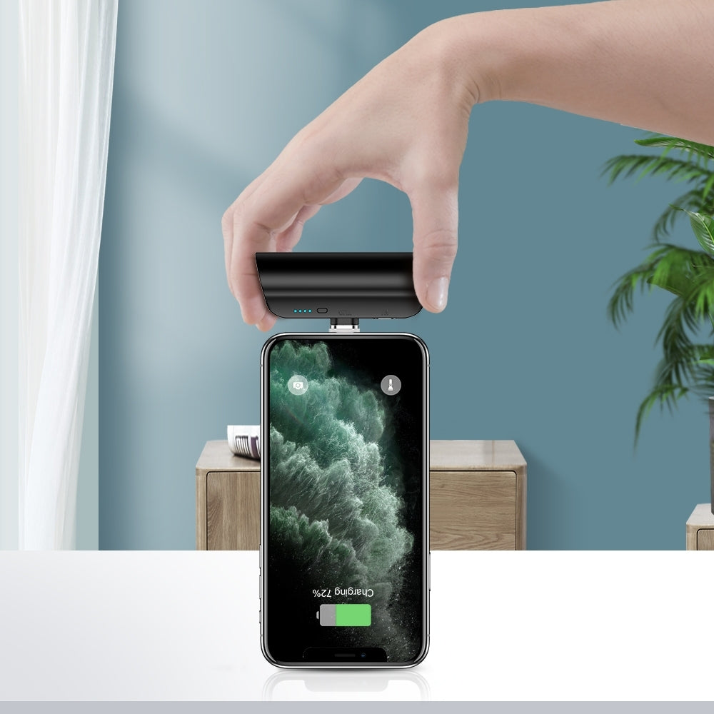 Mini Power Bank 3000mAh with 3 Magnetic Connectors (Black)