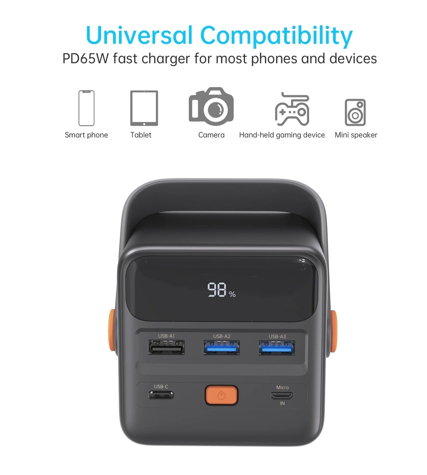 Power Bank 50000mAh with LED Flashlight LCD Display - Free shipping