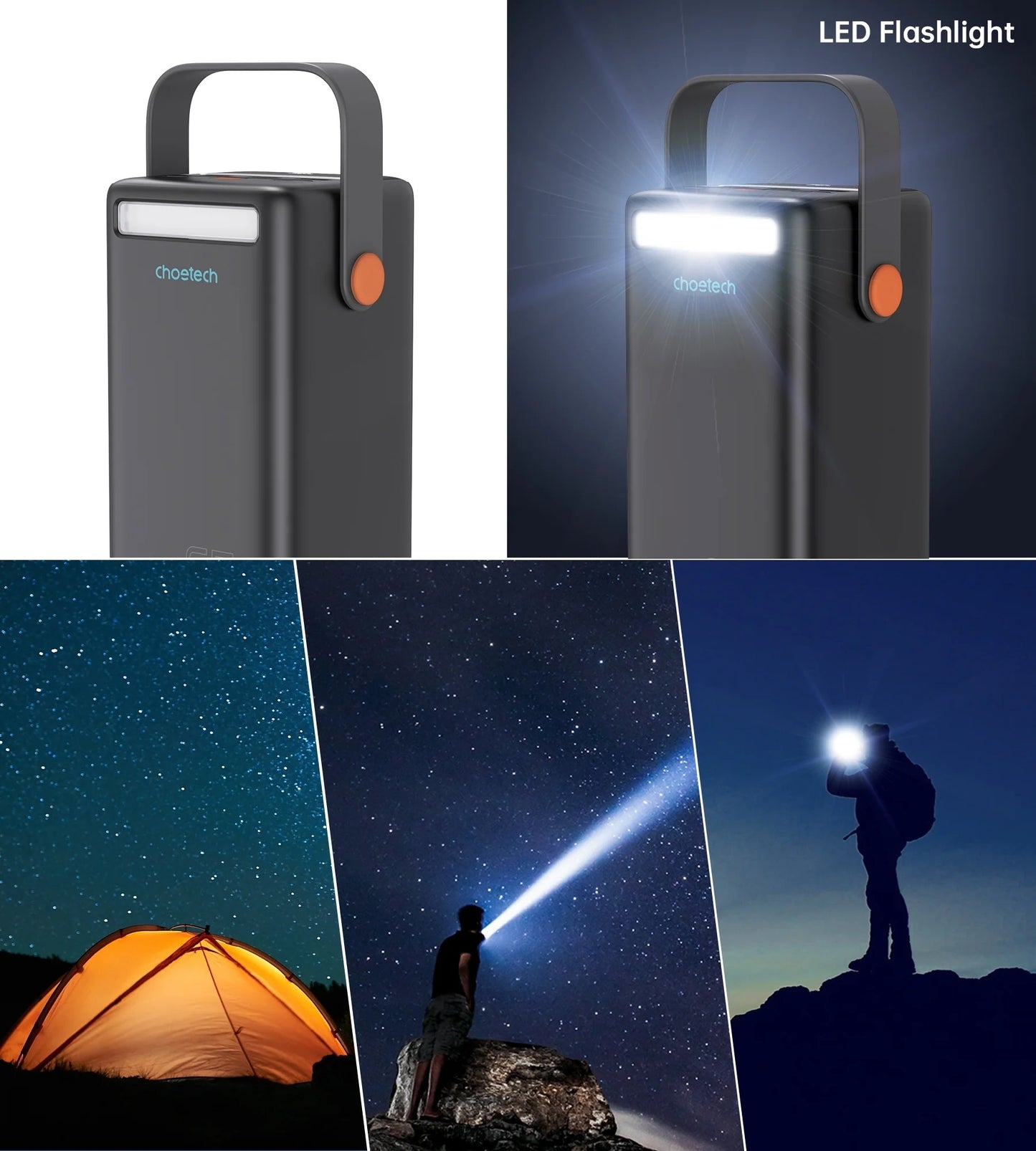 Power Bank 50000mAh with LED Flashlight LCD Display - Free shipping